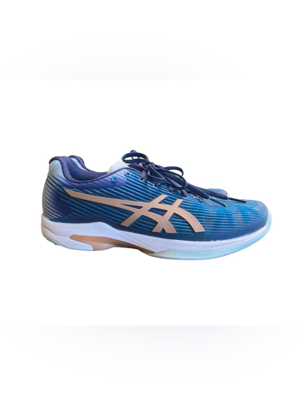 Asics Women’s Solution Speed FF Tennis Shoes Peacoat/Rose Gold Size 8